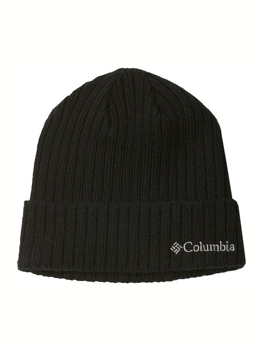 Watch Cap Beanie Unisex Σκούφος με Rib Πλέξη σε Μαύρο χρώμα