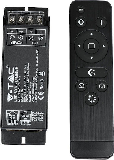 V-TAC Wireless Dimmer RF with Remote Control Sync with 14-function controller 300W 3337