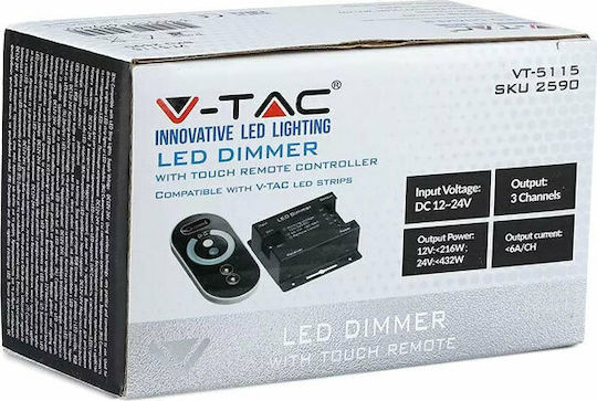 V-TAC Ασύρματο Dimmer Αφής RF με Τηλεχειριστήριο 2590