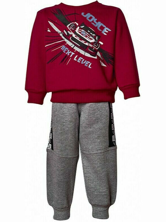 Joyce Kids Sweatpants Set Red 2pcs / 2pcs