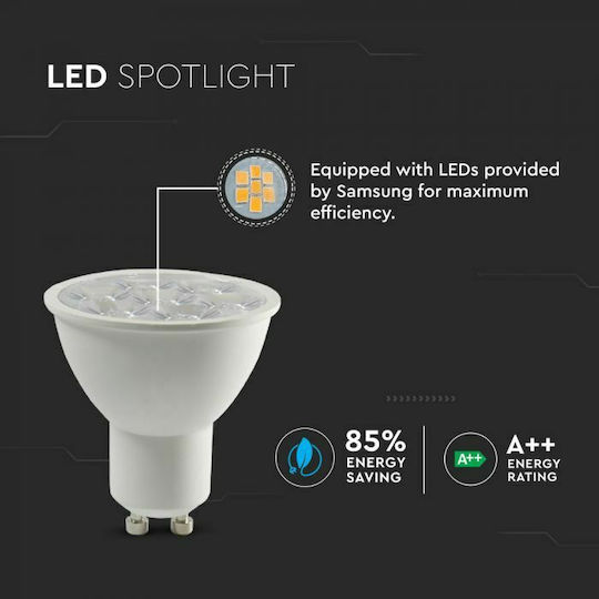 V-TAC LED-Lampe 6W für Fassung GU10 und Form MR16 Naturweiß 500lm