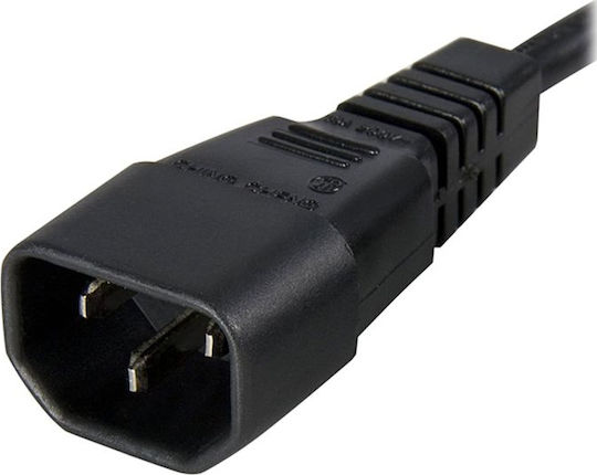 StarTech IEC C14 - IEC C13 Cable 1m Μαύρο PXT1001M