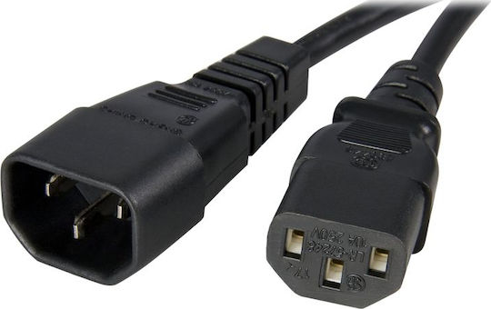 StarTech IEC C14 - IEC C13 Cable 1m Μαύρο PXT1001M
