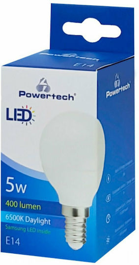 Powertech LED Bulb 5W for Socket E14 Cool White 400lm