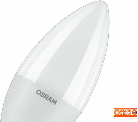 Ledvance Λάμπα LED 7W 100mm για Ντουί E14 και Σχήμα C37 Θερμό Λευκό 806lm