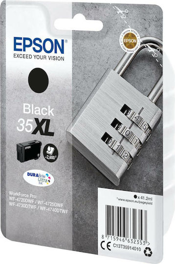 Epson 35XL Γνήσιο Μελάνι Εκτυπωτή InkJet Μαύρο (C13T35914010)