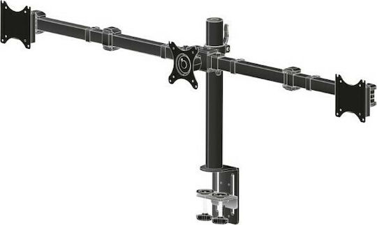 Iiyama DS1003C-B1 Stand Desk Mounted for 3 Monitors up to 27" with Arm