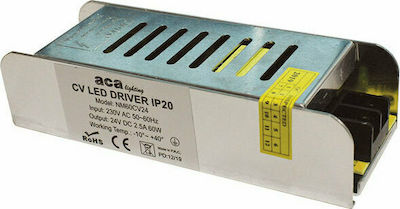 LED Stromversorgung IP20 Leistung 60W mit Ausgangsspannung 24V Aca
