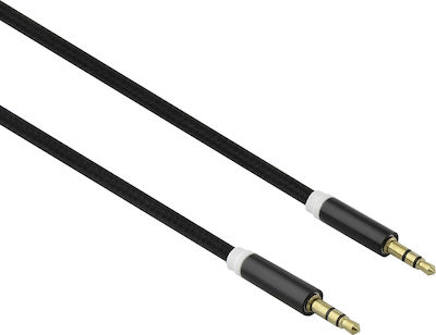 Lamtech 3.5mm male - 3.5mm male Cable Black 1m (LAM445080)