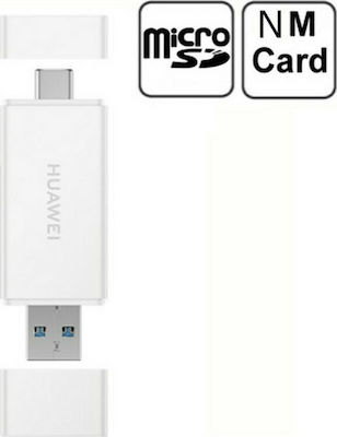 Huawei 2in1 Card Reader USB 2.0 Type-C για microSD Λευκό