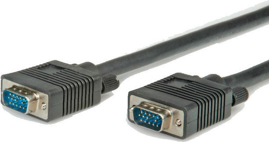 Roline Кабел VGA мъжки - VGA мъжки Черен 15м (S3606-2)