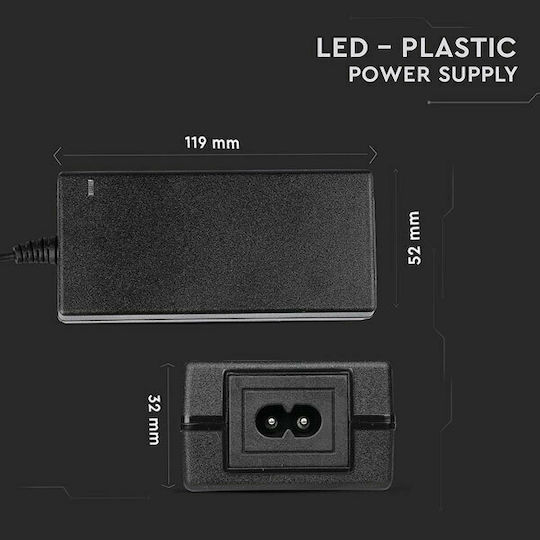 V-TAC Dimmable Τροφοδοτικό LED IP44 Ισχύος 60W με Τάση Εξόδου 12V
