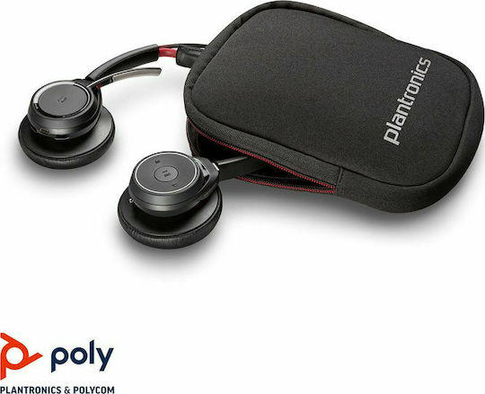 Voyager Focus UC Безжични На ушите Мултимедийни слушалки с микрофон и връзка Bluetooth / USB-A в Черен цвят