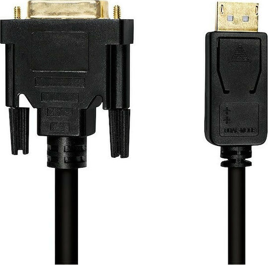LogiLink Cable DVI-D male - DisplayPort male 1m Μαύρο (CV0130)