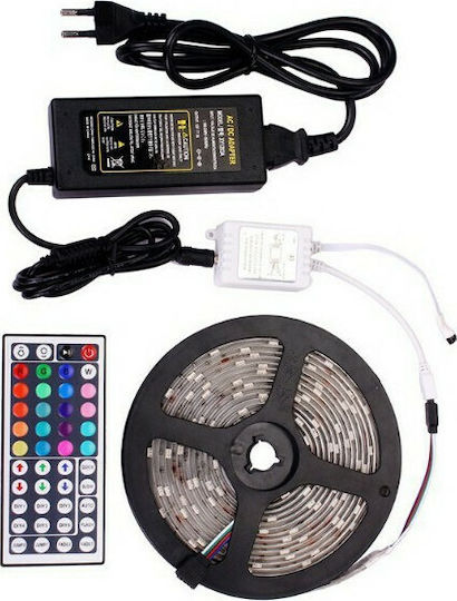 Lucas LED Лента 12V RGB Светлина 5м Тип SMD5050 с Захранване & Дистанционно управление