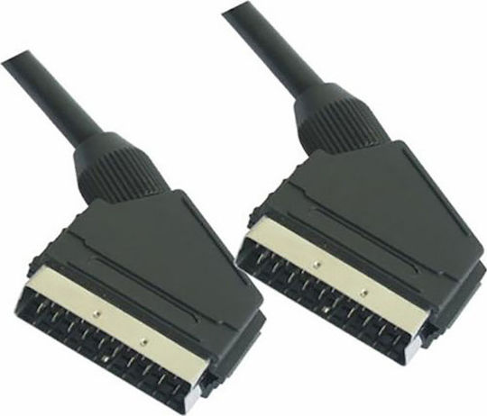 Edision Καλώδιο Scart мъжки - Scart мъжки 1.5м Черен 05-00-0005