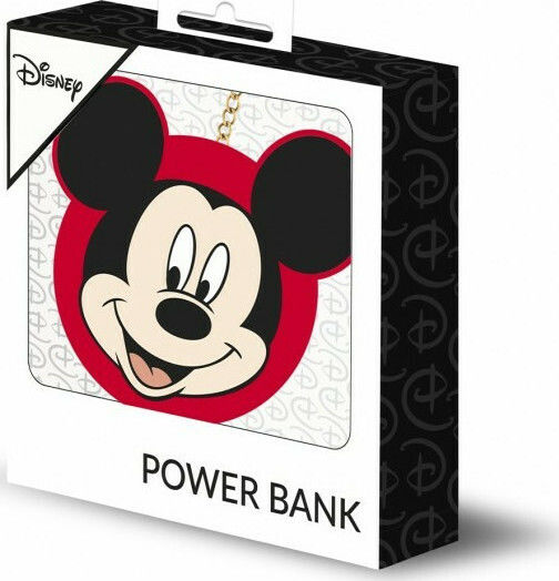 Disney Mickey 001 Power Bank 2200mAh με Θύρα USB-A Κόκκινο