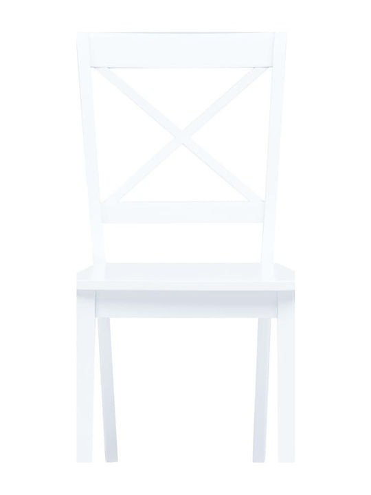 Stühle Cafe Weiß 4Stück 45.5x52x90cm