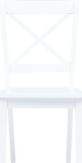 Cafe Wooden Chair White 45.5x52x90cm 4pcs