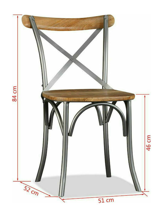 Scaune Cafe Mango / Steel 6buc 51x52x84buc