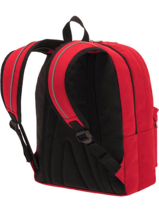 Polo Double Scarf Ghiozdan De Spate Școala Gimnazială- Liceu Cu Husă Pentru Sticlă De Apă Roșu 27 Litri 30 X 24 X 42 Cm 2020
