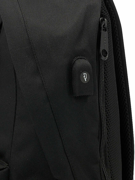 Must Monochrome Rpet Black School Bag Backpack Junior High-High School in Black color 25lt