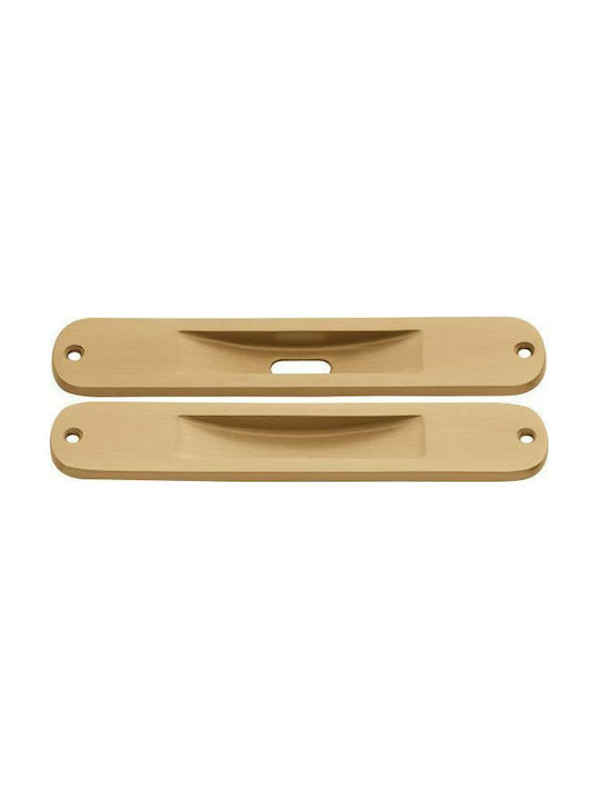 Zogometal Bronze Recessed Door Flush Handle 219 178mm (Hole Centers 162mm)