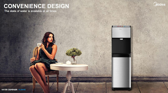 Midea Tap Water / Network Floor Standing Water Cooler with Cold Water Flow 10lt/h with Photocell & 4 Stages of Filtration