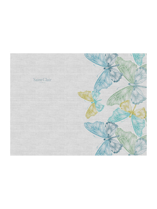 Saint Clair 1031 Polyester Stain Resistant Tablecloth Aqua 145x220cm