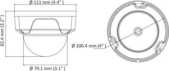 Hikvision HWI-D140H IP Überwachungskamera Full HD+ 4MP Wasserdicht mit Objektiv 2.8mm