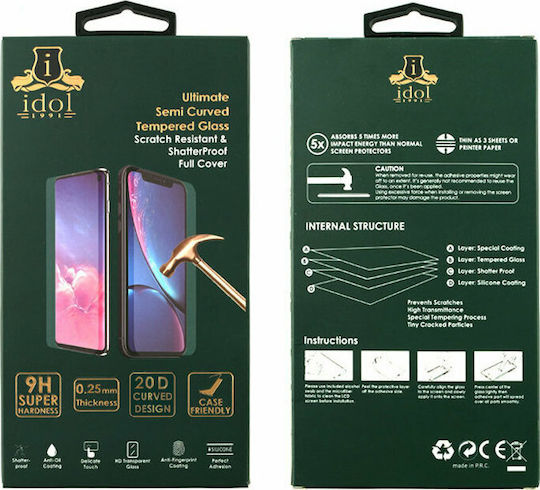 Idol 1991 Adeziv complet Full Face Tempered Glass (Huawei Y6 2019) 8260124