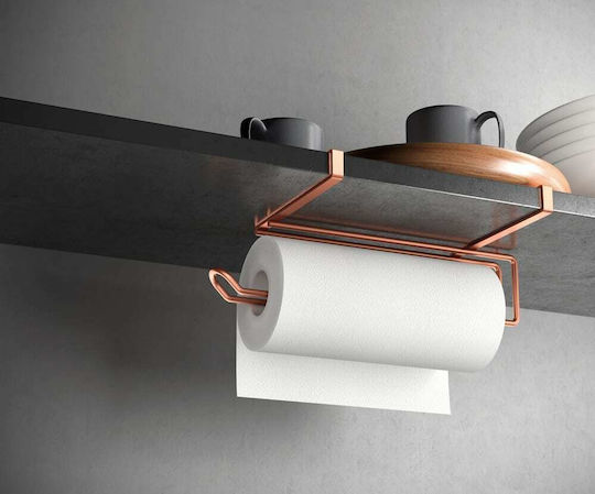 Metaltex Lava Therm Easy Roll Βάση για Χαρτί Κουζίνας Μεταλλική Ροζ Χρυσό 35x18x10cm 363635