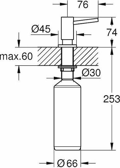 Grohe Cosmopolitan Spender Küche Metallisch Rosa 500ml