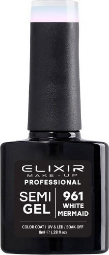 Elixir Semi Gel Ημιμόνιμο Βερνίκι Νυχιών 961 White Mermaid 8ml