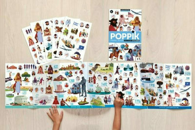 Poppik Stickers Discovery Timeline of World History for Children 8++ Years