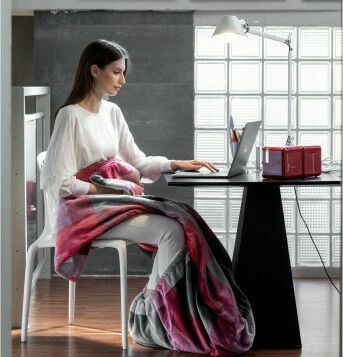 Imetec Adapto Velvet Tartan Semi Double Electric Washable Blanket with Timer Multicolour 150W 110x150cm