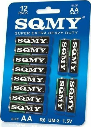SQMY Цинкова батерия Цинк AA 1.5V 12бр
