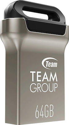 TeamGroup C162 64GB USB 3.0 Stick Ασημί