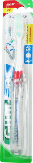 GUM Travel 158 Manual Toothbrush Soft Red 1pcs