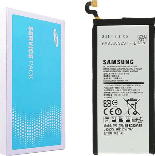 Samsung EB-BG920ABE Service Pack Replacement Battery 2550mAh for Galaxy S6
