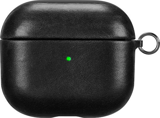 iCarer Crazy Horse Case Synthetic Leather in Black color for Apple AirPods 1 / AirPods 2