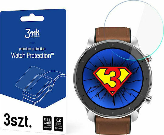 3MK Tempered Glass for the Amazfit GTR 47mm 3pcs