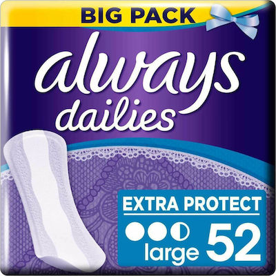 Always Dailies Extra Protect Large Σερβιετάκια για Αυξημένη Ροή 2.5 Σταγόνες 34τμχ & 18τμχ