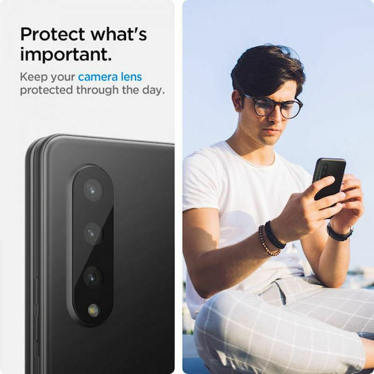 Spigen Optik Lens Protector Προστασία Κάμερας Tempered Glass Μαύρο για το Galaxy Z Fold 3