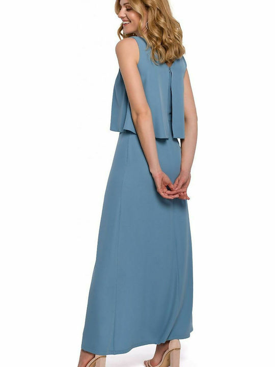 Makover K048 Maxi Dress for Wedding / Baptism Cold Blue