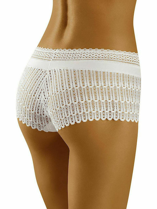 Wolbar Riki Women's Boxer with Lace White 126380