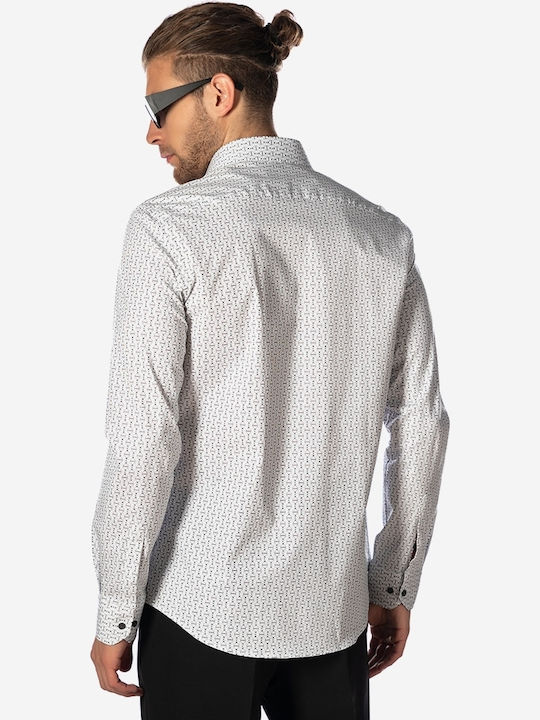 Brokers Jeans Men's Shirt Long Sleeve Cotton White