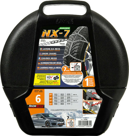 Lampa NX-7 GR6 Anti-slip Chains Thickness 9mm Passenger Car 2pcs