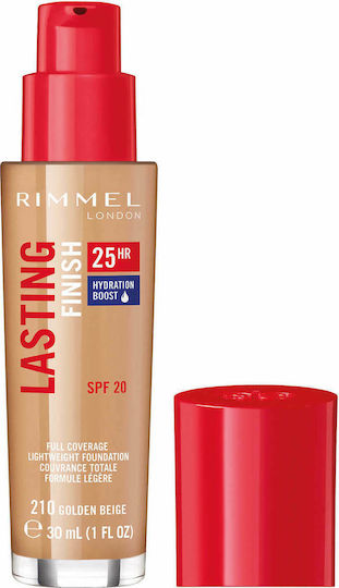 Rimmel Lasting Finish 25h Foundation Mov/alb 210 Bej auriu 30ml