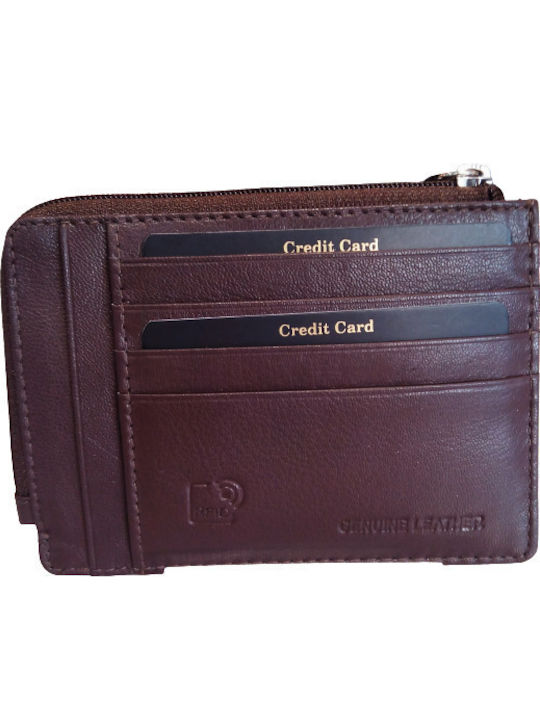 Leather Men's Wallet Classic with RFID Brown